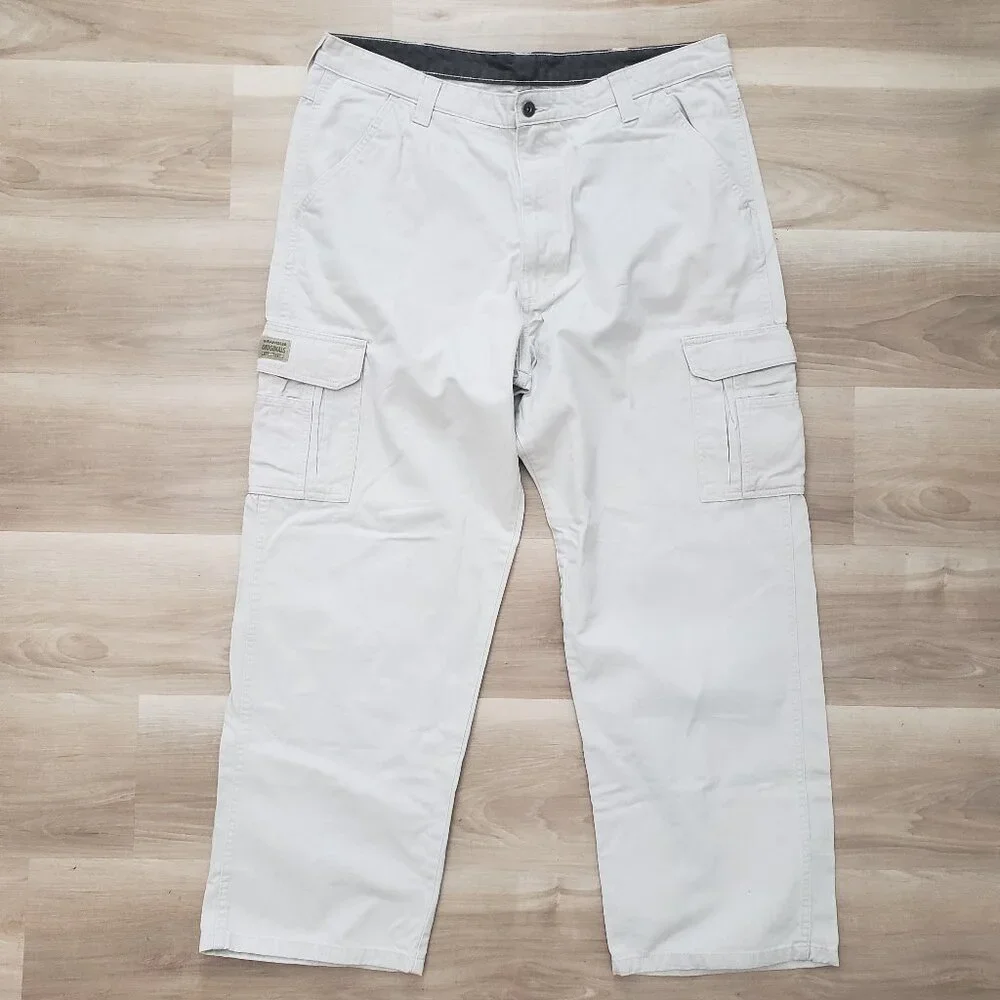 Wrangler Men's Cargo Trouser Pants Cream Khaki Size 38